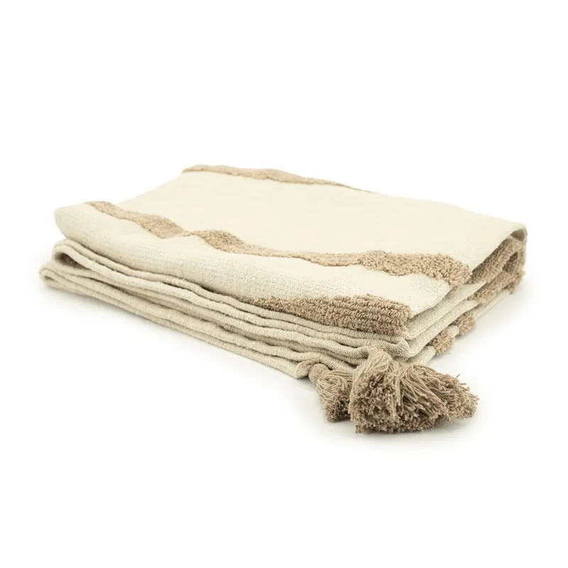 By-Boo plaid Majani taupe B130 × H170 cm